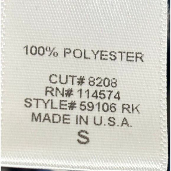 Pleione Tank Top Blouse Navy/Cream Geometric Pattern Pleated flowy - Picture 5 of 6